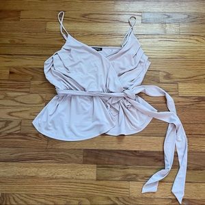 Peplum Faux Wrap Camisole